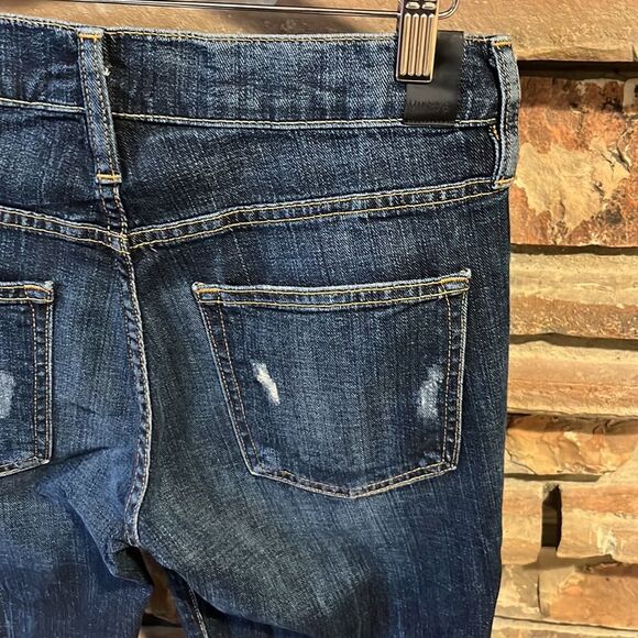 Vince Five Pocket Relaxed Rolled Dark Wash Jeans - Picture 6 of 10